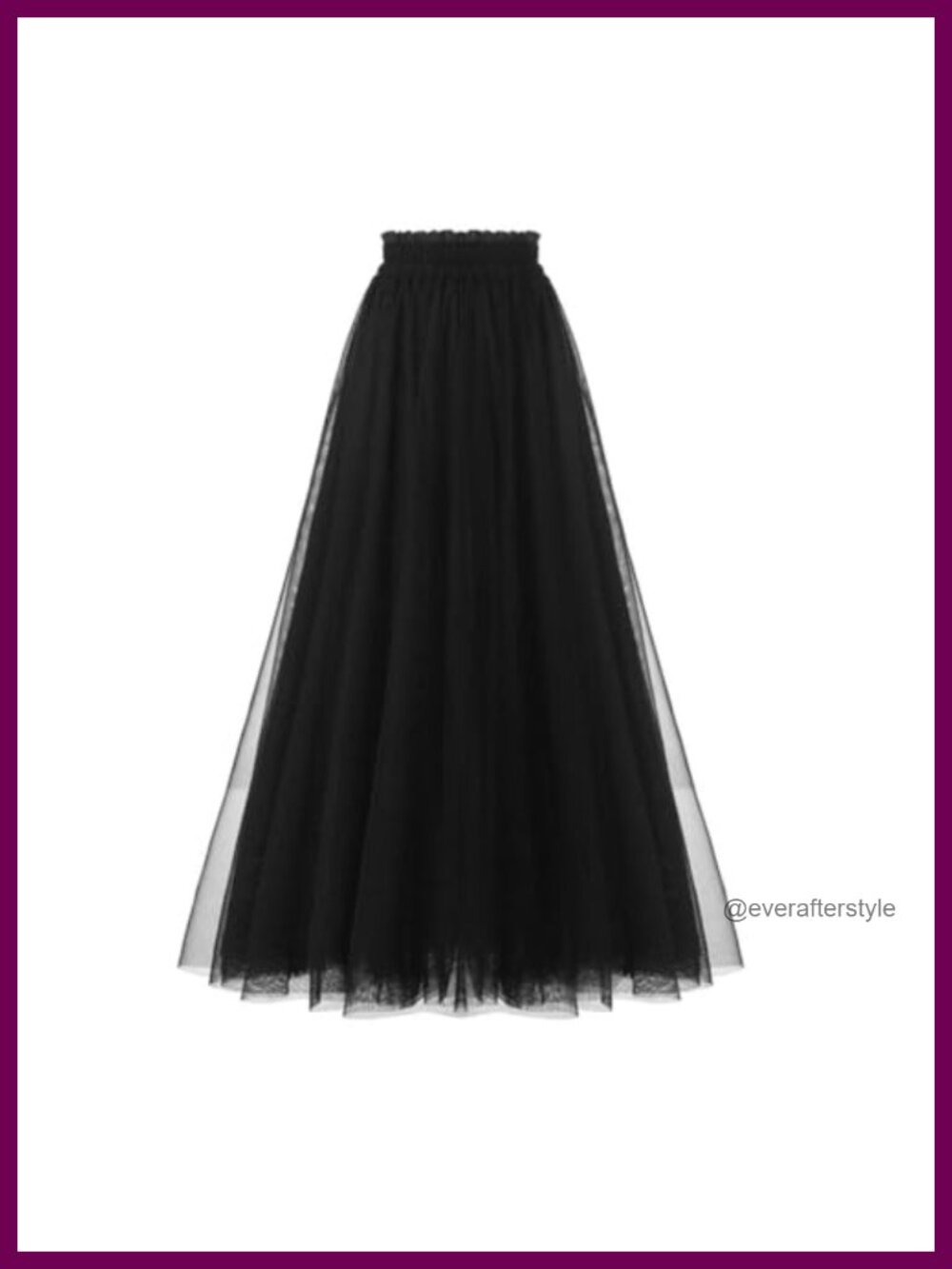Tulle Skirt A-Line Layered Mesh Tutu Skirt High Waist Flowy Ruffle